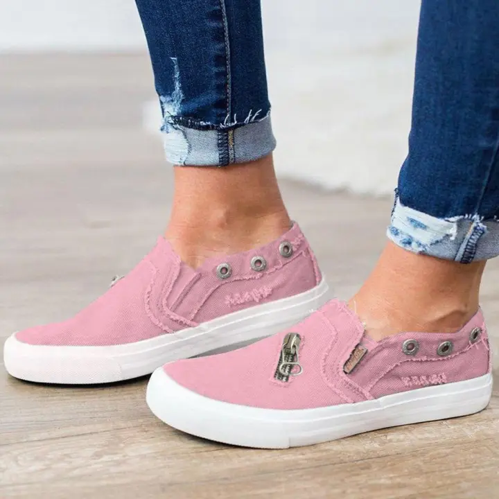 womens casual shoes with zipper