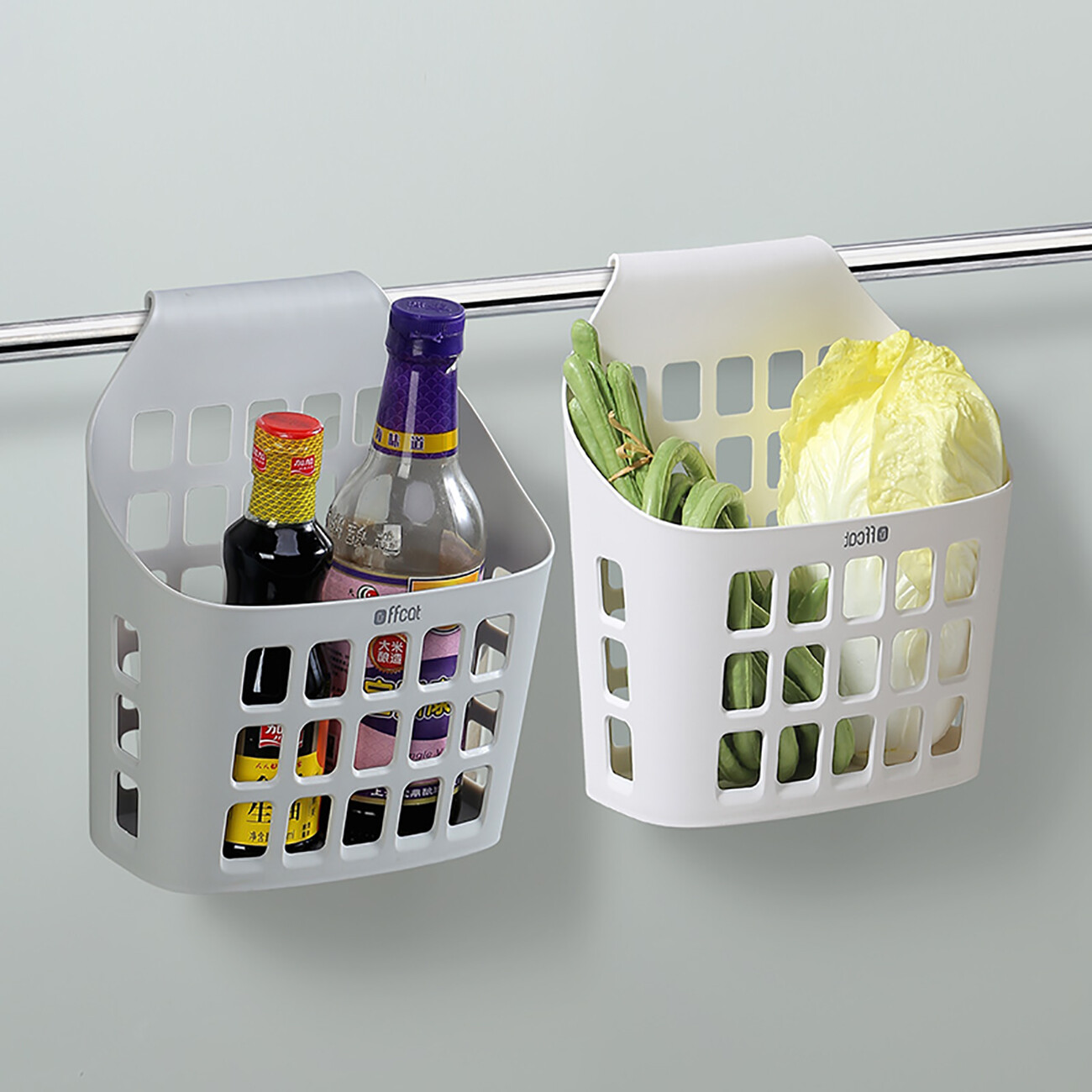 Homenhome Wall-Mounted PP Large Capacity Laundry Basket with Handle