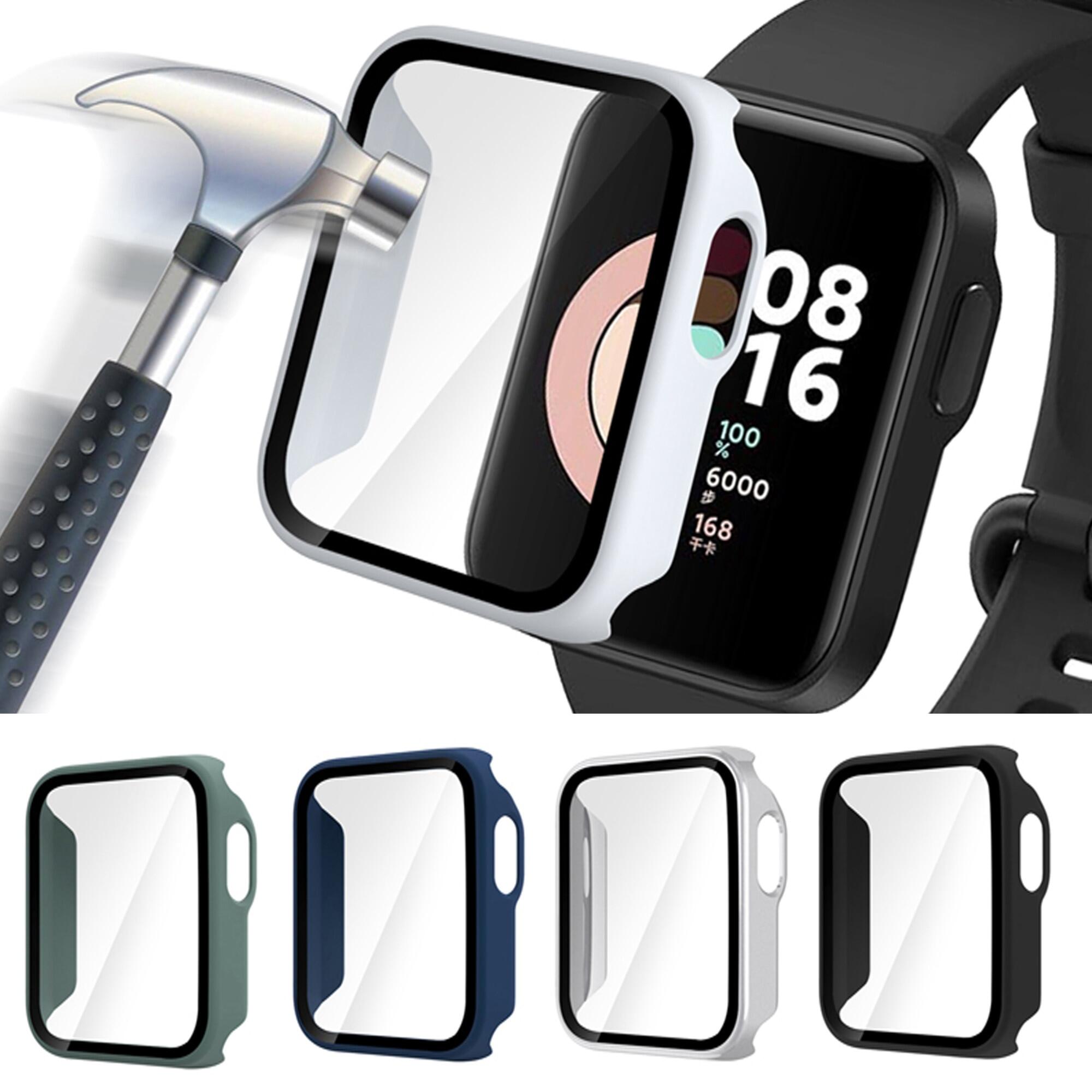 Hard Full Edge Glass Screen Protector Case Shell Frame For Xiaomi Mi Watch Lite/Redmi Smart Watch Protective Bumper Cover