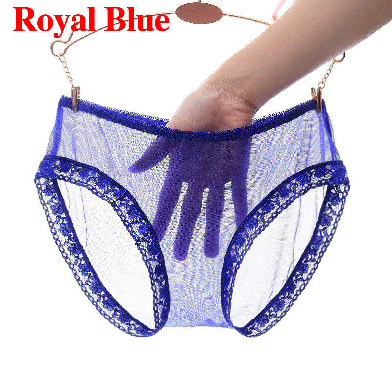 [LiaoTai] Women's See Through Mesh Briefs Sheer Panties Knickers Undergarments Lace Lingerie Underwear