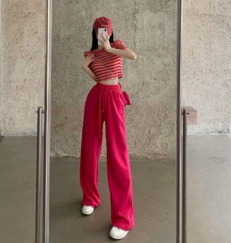 2 Pcs/set Dragon Fruit Color Summer Suit Women's Summer