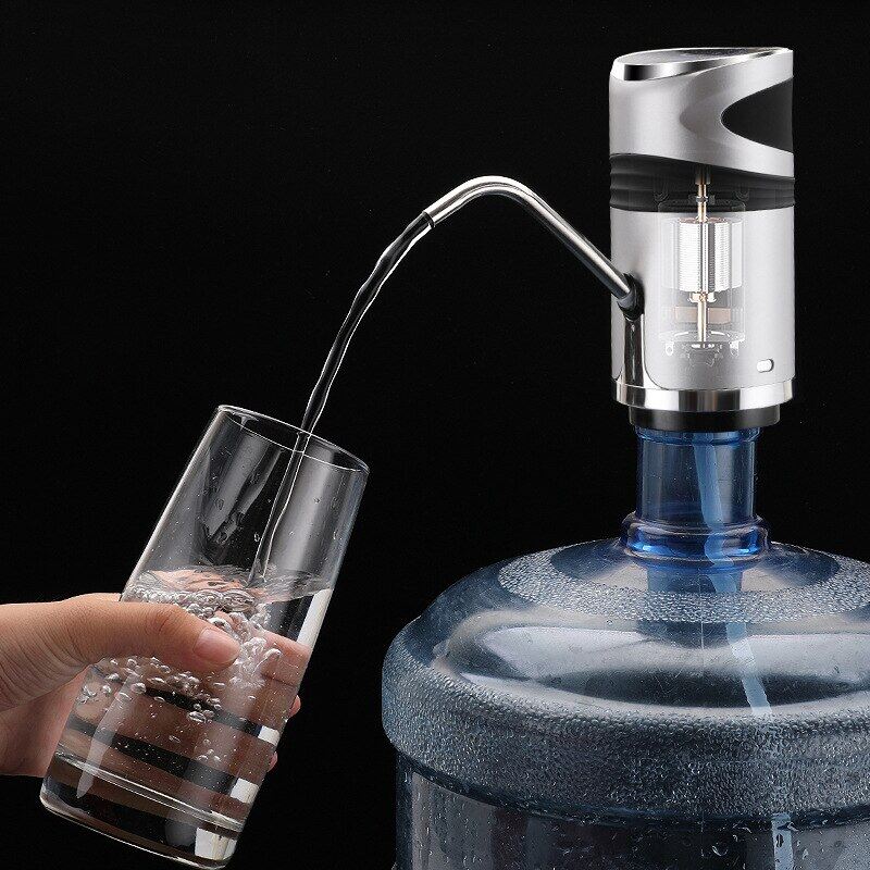 Electric Water Pump Automatic Button Water Dispenser Touch Control Gallon Bottle Drinking Water Switch Home Office USB Charging