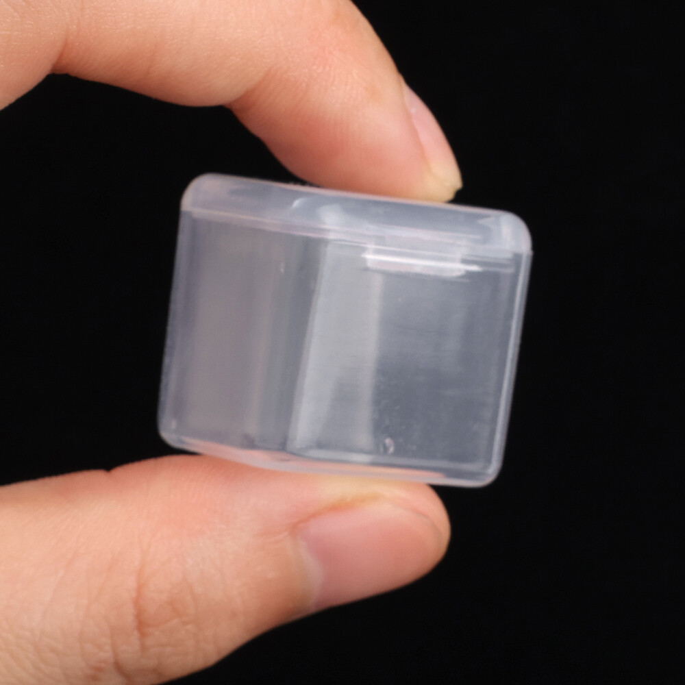 10PCS Hộp lưu trữ Mini Trong Suốt vuông hộp nhựa bông tai bao bì đồ trang sức lưu trữ nhỏ hình hộp vuông Giá xếp trang sức