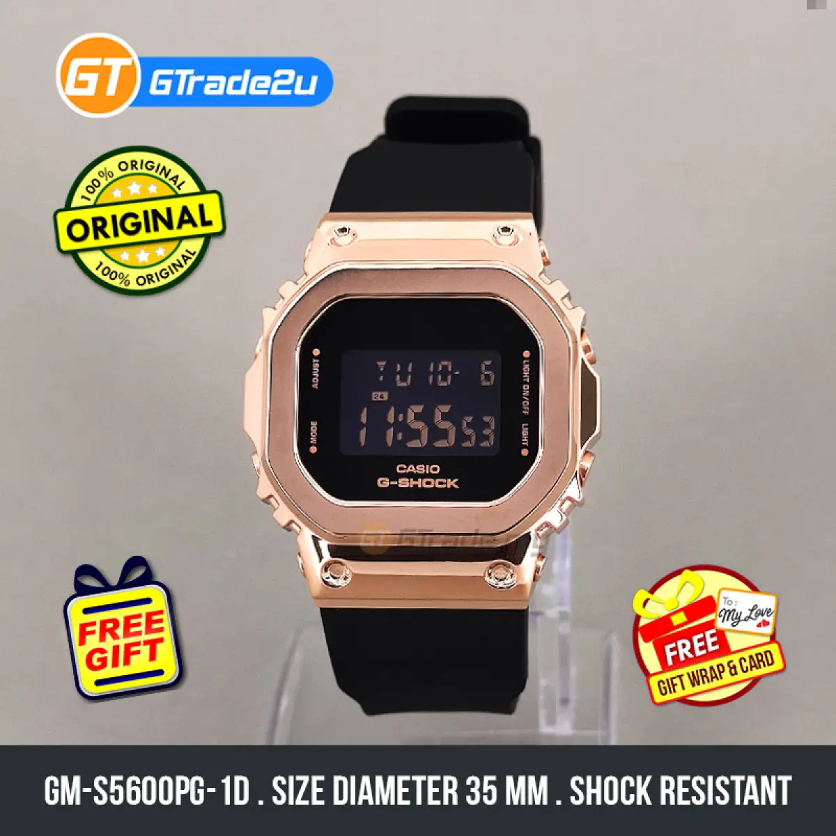 g shock mini rose gold