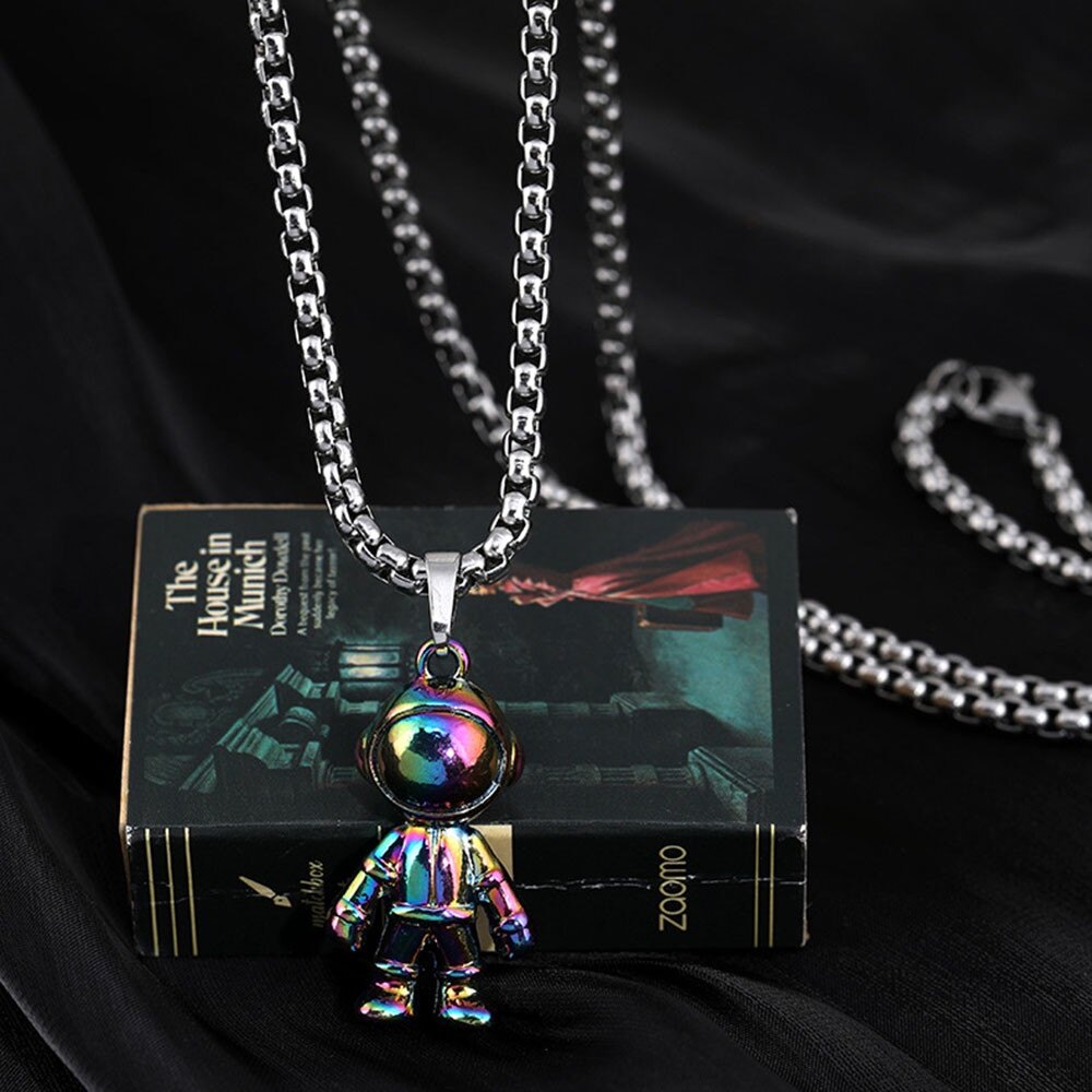 Dây chuyền unisex hip hop đầy màu sắc phong cách phi hành gia Akula Store