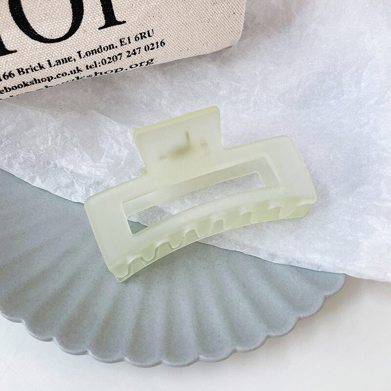 Korean Mustard Green Catch Hair Clip For Women