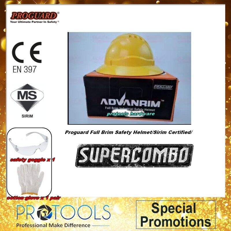 Proguard Full Brim Safety Helmet/Sirim Certified/满边安全帽