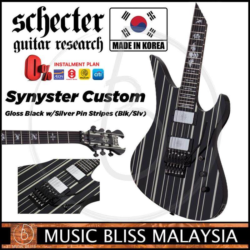 Schecter Synyster Custom - Gloss Black w/Silver Pin Stripes (MIK) Malaysia