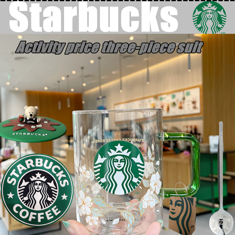 Starbuck 2021ถ้วยถ้วยแก้วน้ำคู่พร้อมฝาความจุมาก Addition Office