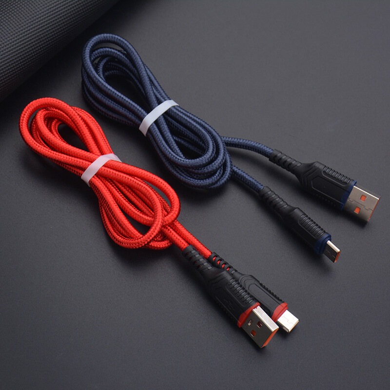 DISOUR 66W Fast Charge Cable Nylon Braided Charging Line USB To USB To Micro USB/Type-C/iPhone Support Data Transfer For IOS Android