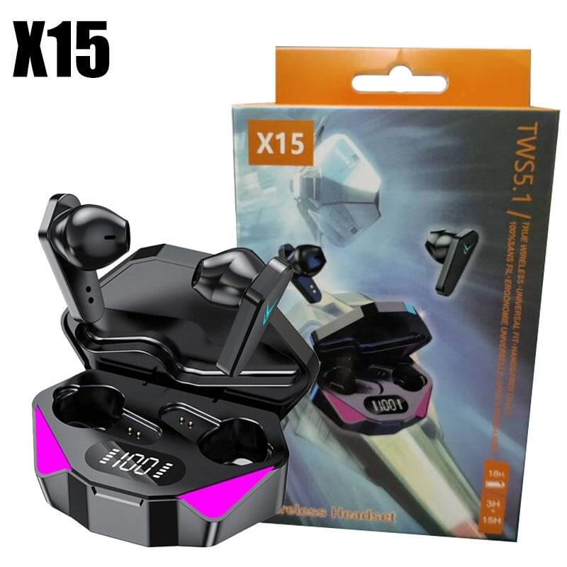 New X15 Tws Earphones Bluetooth Wireless Headphones 65ms Low Latency Earbuds Esport Headset 0259