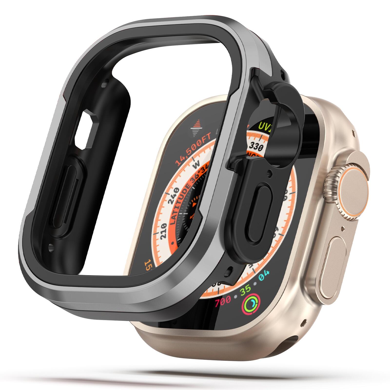 Ốp Hợp Kim Nhôm Cho Apple Watch Ultra 49Mm Series 8 7 6 5 4 Ốp Viền TPU +