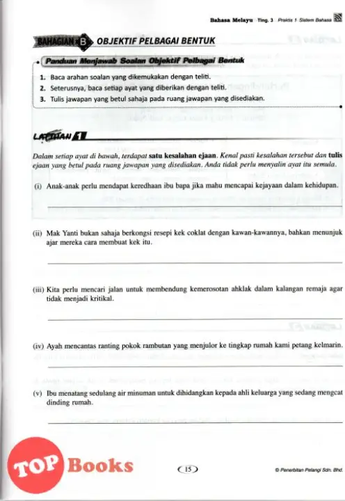 Topbooks Pelangi Praktis Hebat Pt3 Bahasa Melayu Kssm Tingkatan 3 2020 Lazada
