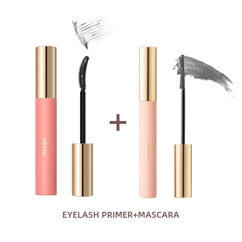 UKISS Eyelash Primer + Mascara Combo กันน้ำติดทนนานสีดำธรรมชาติ