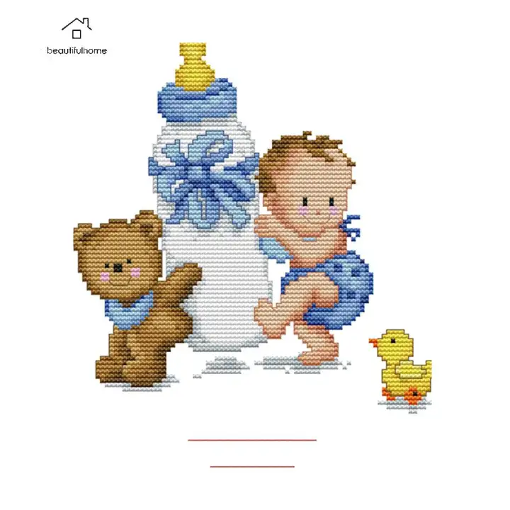 Free Shipping Factory Price Birth Certificate 14ct Stamped Cross Stitch Canvas Embroidery Handicrafts Lazada Singapore