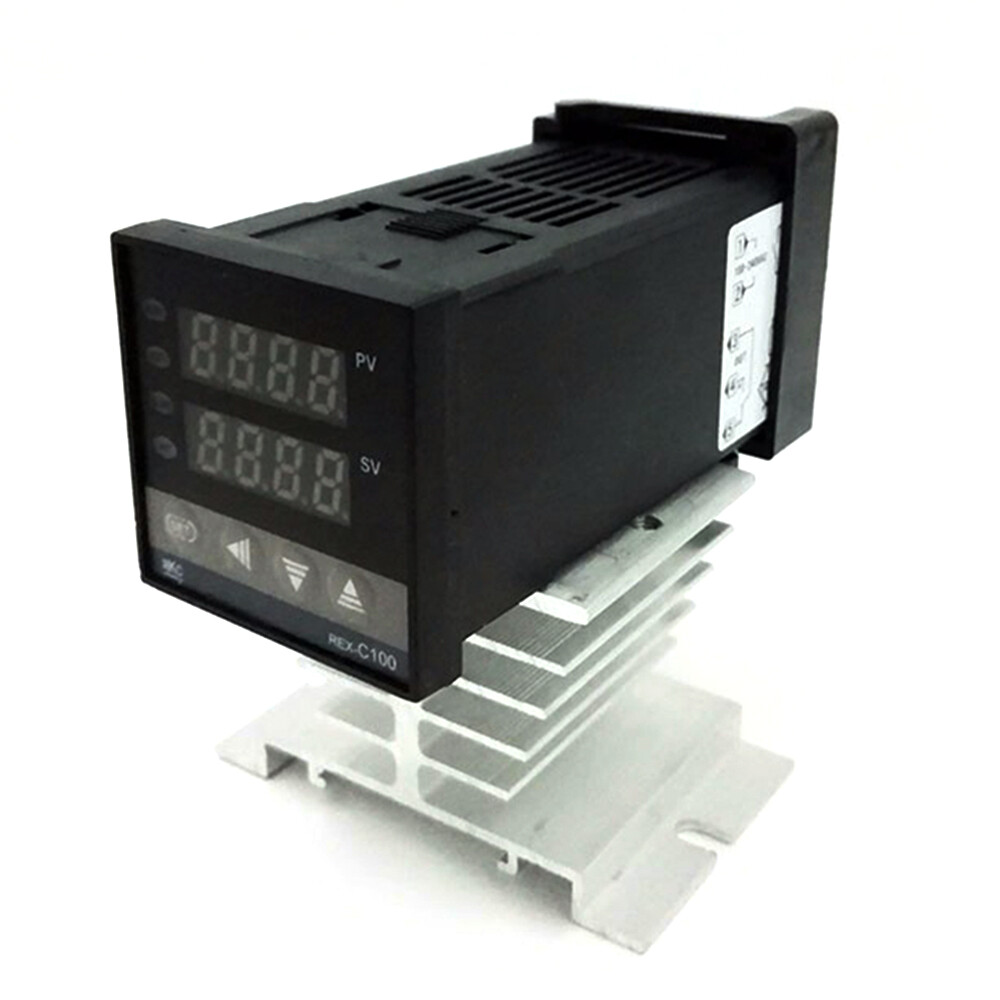 REX-C100FK02-V Cảm Biến Thông Minh * Bộ Điều Khiển Nhiệt Độ Thông Minh, Đầu Ra SSR + Đầu Dò SSR-40 DA + K Cặp Nhiệt Điện + Tản Nhiệt