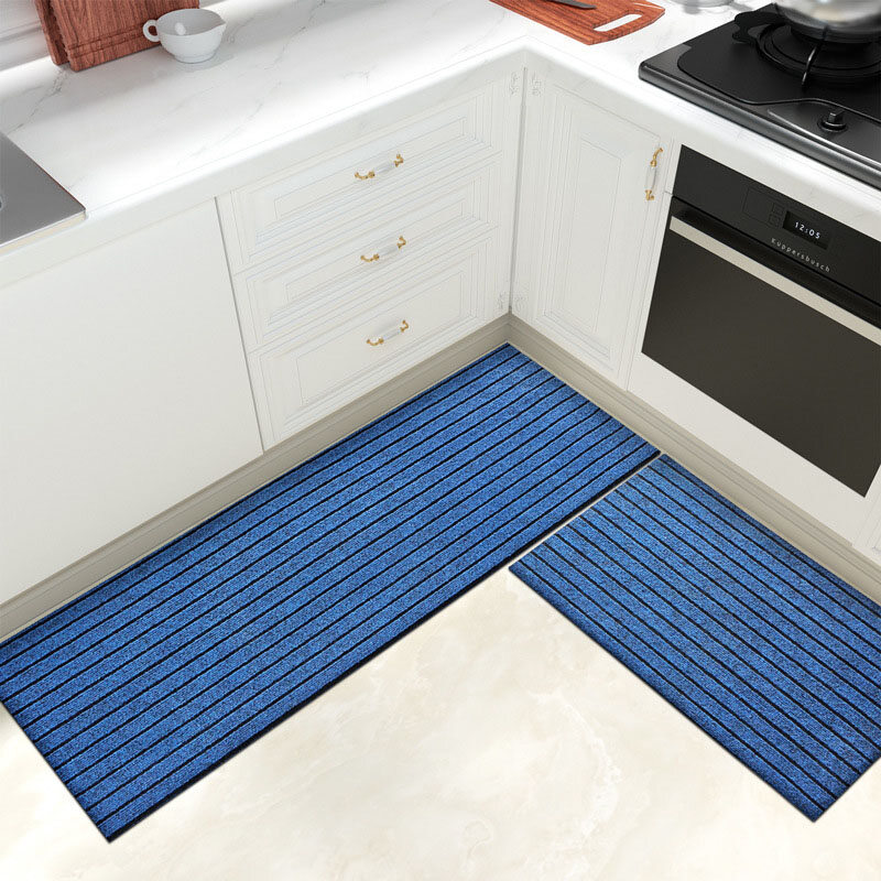 Kitchen Mat Striped Floor Mat Water Absorption and Oil Resistant Non-slip Doormat Bathroom Mat Door Mat Entrance Nordic Carpet Long Runner Rug Kitchen Foot Mat
