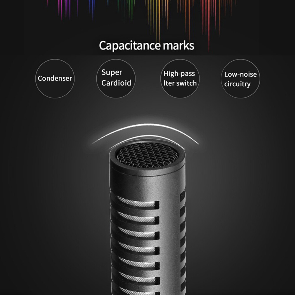 Microphone Interview Recording Youtube Live Mic for DSLR Camera Video Camcorder