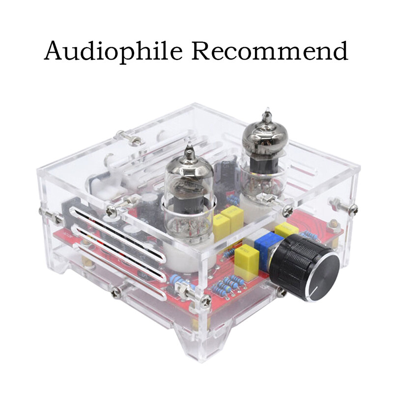 RonnieWEN Bộ Tiền Khuếch Đại Ống HiFi 6J1 Bảng Khuếch Đại Vỏ Pha Lê Pre-amp Class A