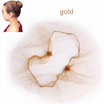 10pcs Nylon Invisible Hair Nets Black Coffee Gold Elastic Edge