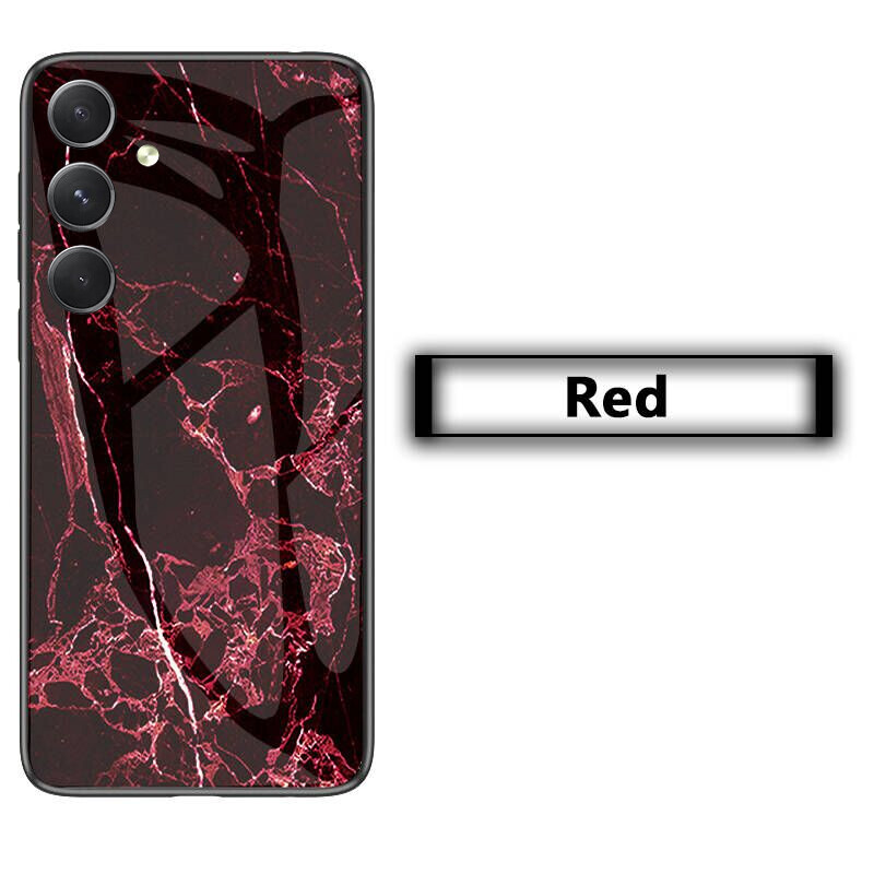 For samsung galaxy a05s a05 case tempered glass protector marble hard casing for galaxy a05 a05s cover