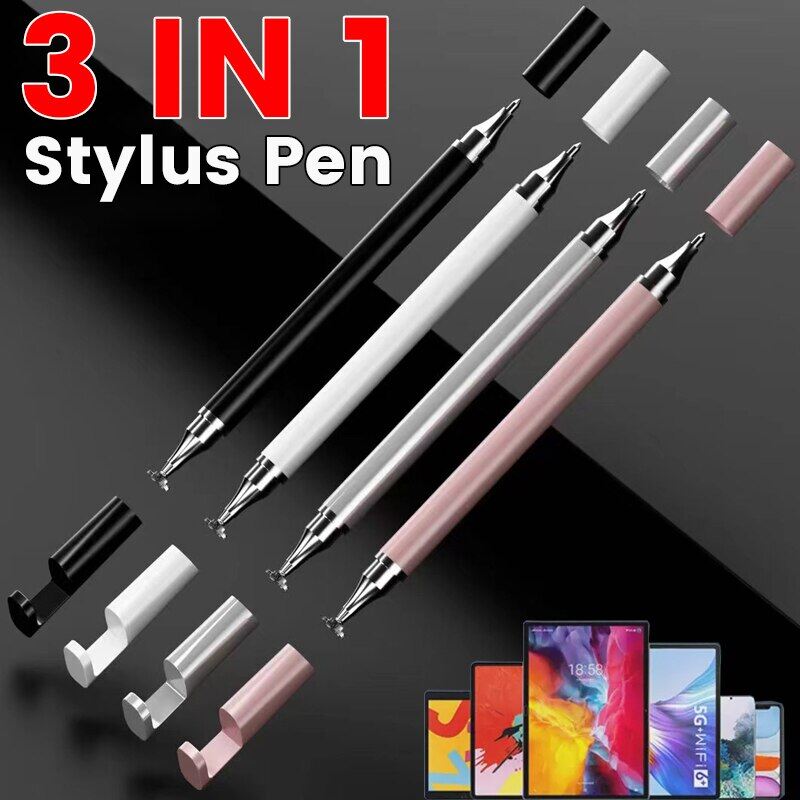 3 in 1 Universal Stylus Pen Touch Screen Drawing Penil for iPad iPhone Android IOS Tablet All Capacitive Touch Screens Stylus