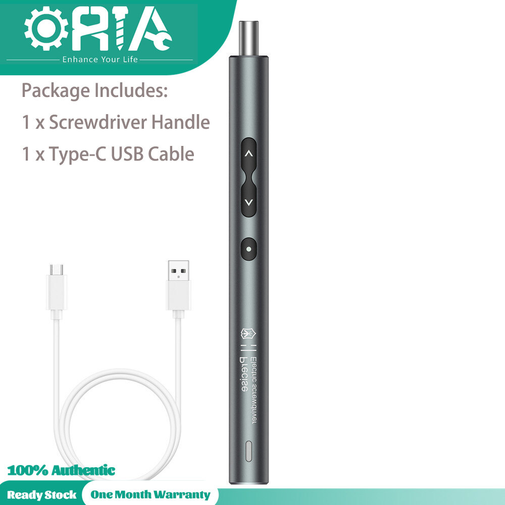 ORIA Electric Screwdriver Set Handle with 3 LED lights Rechargeable Cordless Driver Handle Automatic Compatible With ORIA Other Repair Tools set and Screw Driver Set Precision Bits kit[stock ready]