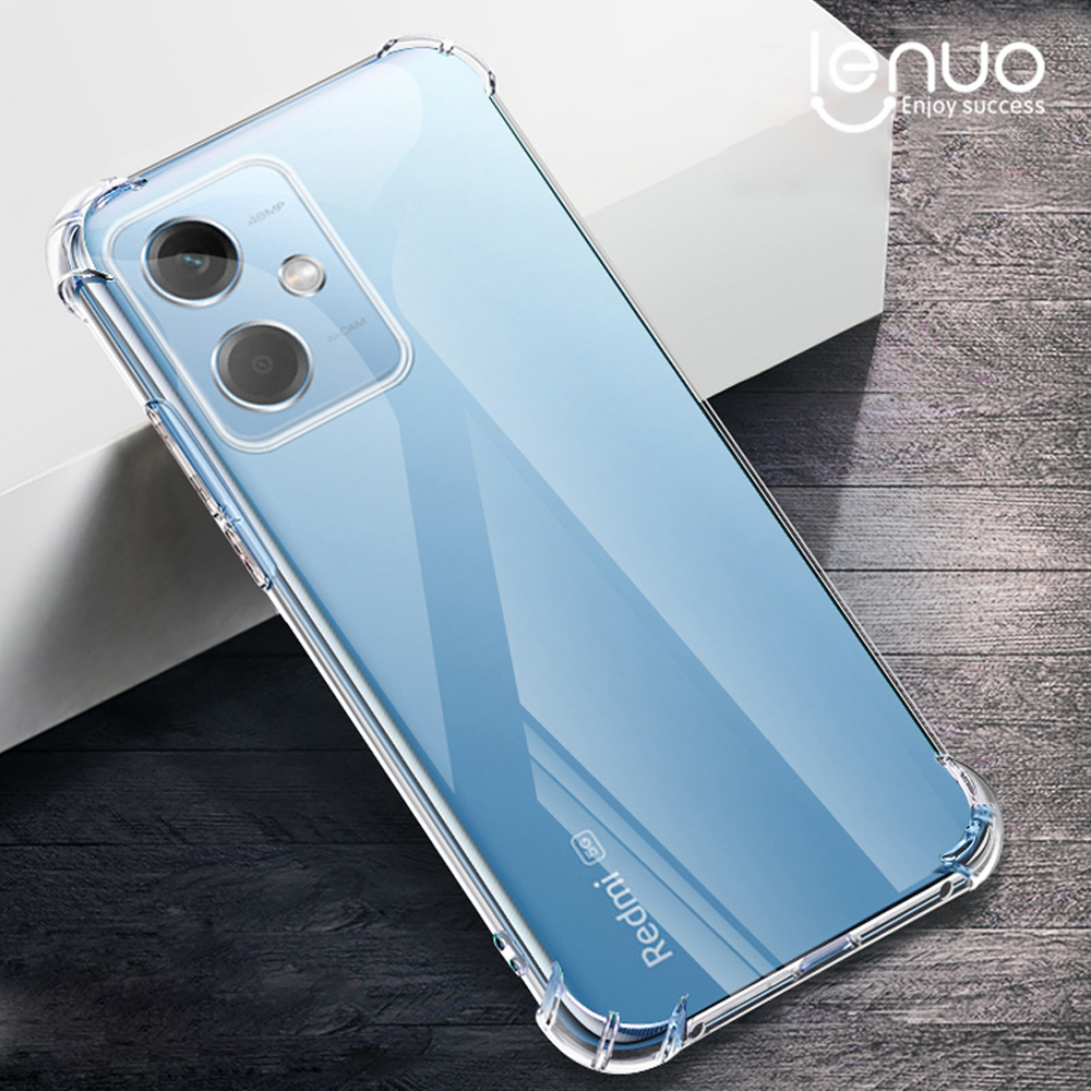 Lenuo airbag shockproof phone case for xiaomi redmi note 12 4g transparent case for xiaomi redmi note 12 5g note 12 pro+ plus 5g