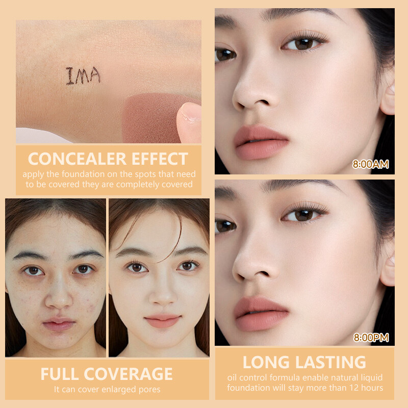 Tưởng tượng không thấm nước và mồ hôi lâu trôi trang điểm mờ kem nền dạng lỏng mặt trang điểm 30ml