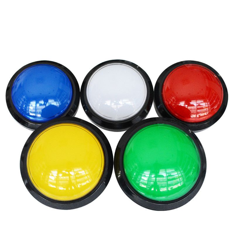 1 Cái Nút Ấn Tròn Lớn 100Mm, LED Với Microswitch, Dành Cho Máy Chơi Game Arcade Tự Làm