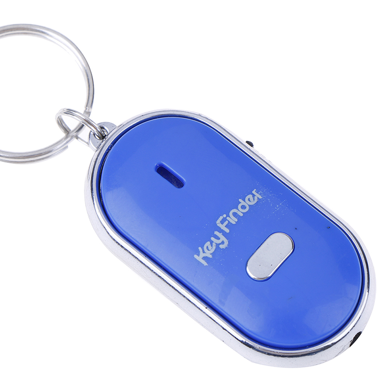 Mini Key Chain Beep Blue Anti-Lost Key Finder Locator Keychain Whistle Beep Sound Alarm LED ...