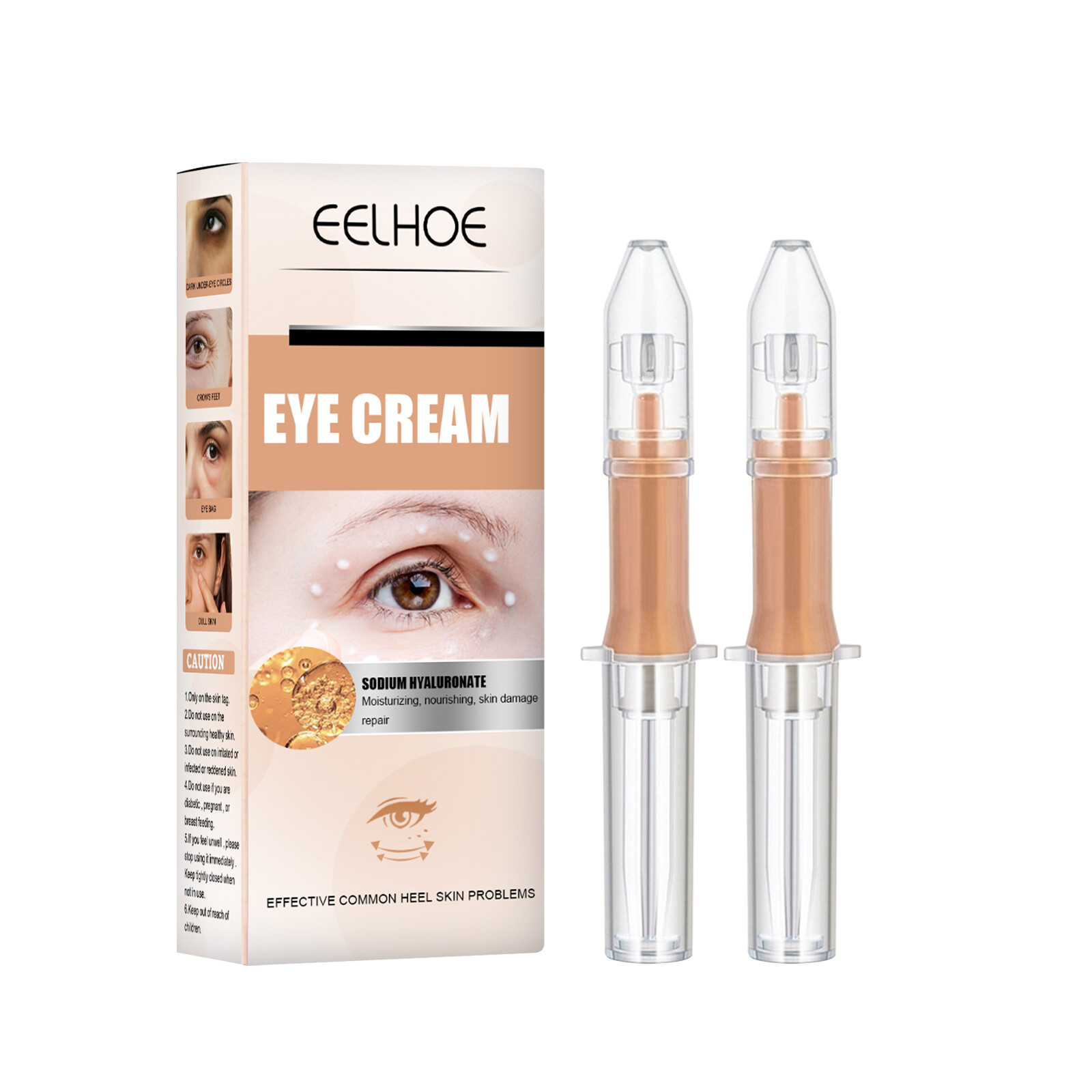 Eelhoe Quick Instant Lifting Liquid Pump Eye Cream Remove Dark Circles Fine Lines Eye Bag Anti Puffiness Against Aging Deep Moisturizing Eye Essence
