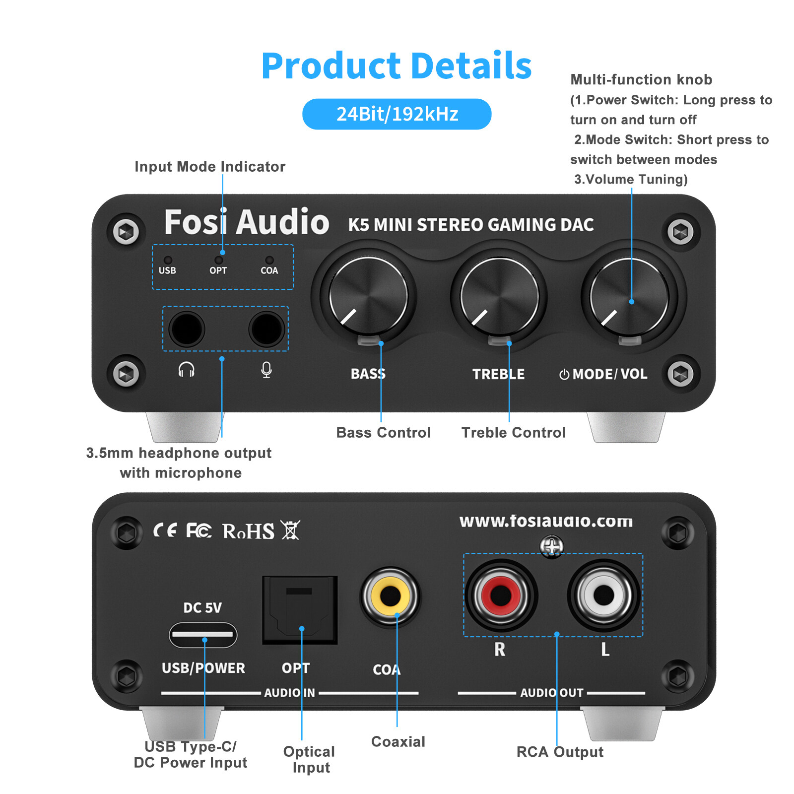 Gaming dac discount with mic input