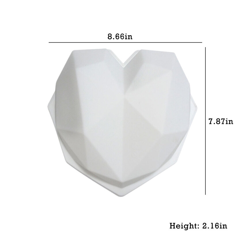 Khuôn Bánh Hình Trái Tim Lớn Bằng Silicon 3D Dụng Cụ Khuôn Nướng Hình Học Sô Cô La
