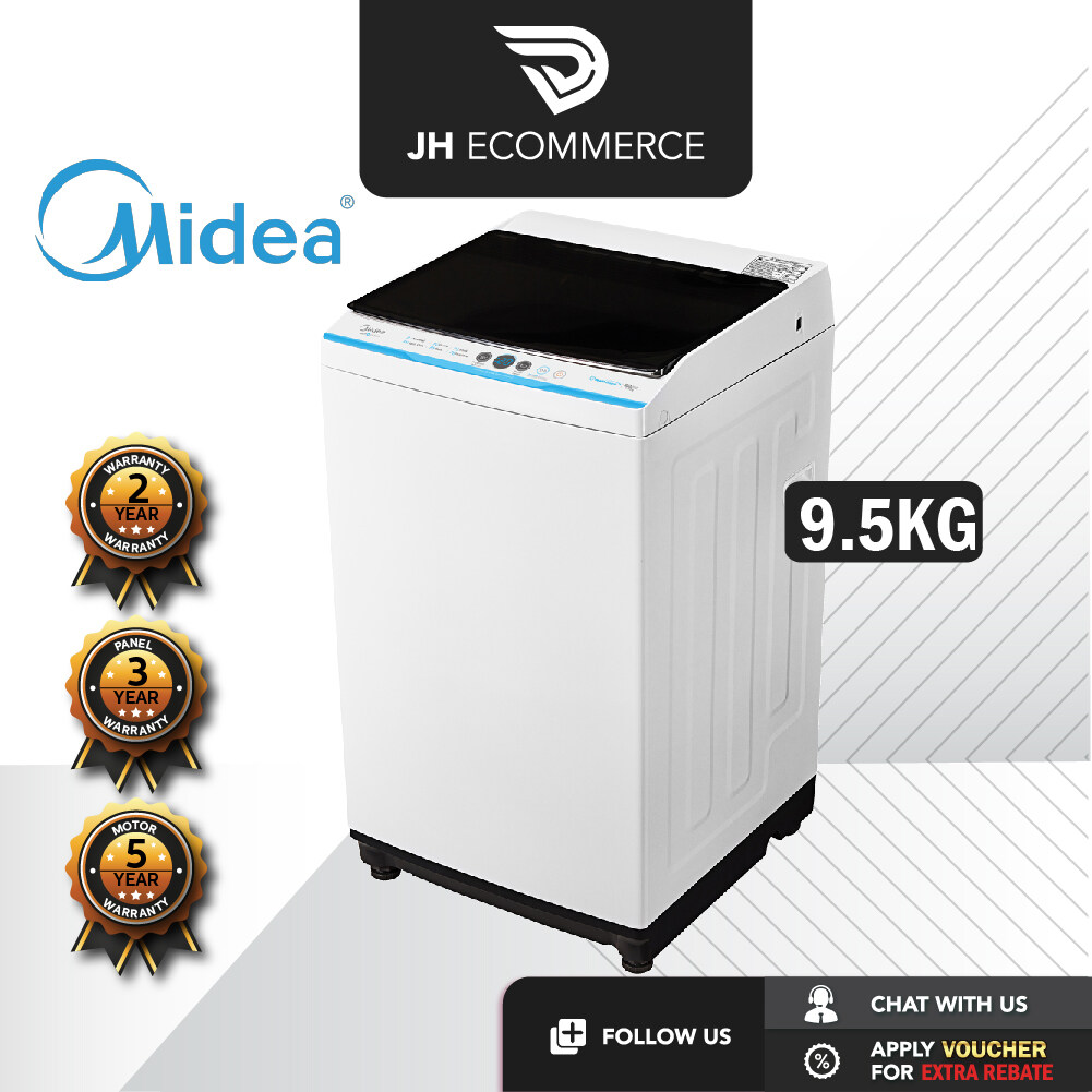 Midea 9.5KG Fully Auto Washing Machine MA100W95/WK/E Washer Mesin
