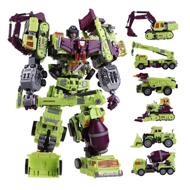 BEST PRICE NBK Devastator 6IN1 Sets Bulldozer Bonecrusher GT KO Transformation Figure Toy