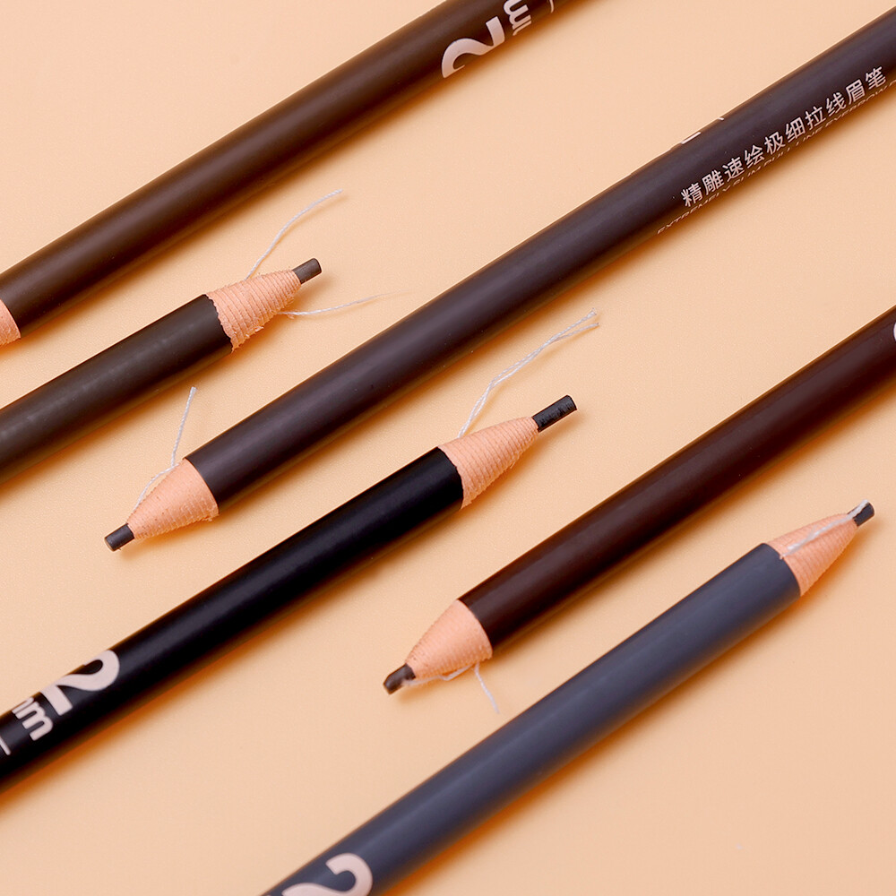 [Perfect Sunfeel] Pull Line Eyebrow Pencil 2mm Tip Black Grey Brown Waterproof Eye Brow Natural Eye Makeup Tools Cosmetics