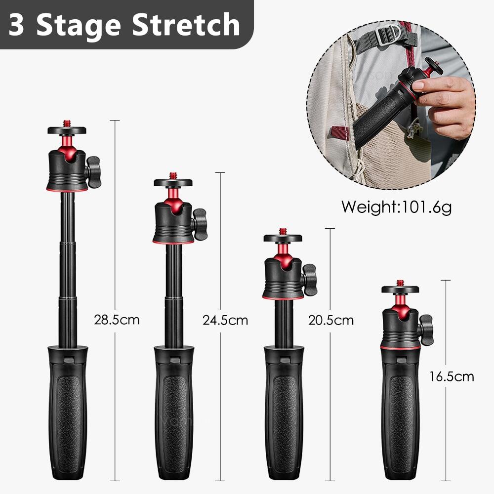Vamson Gậy Tự Sướng Mini Cho Go Pro 11 Giá Đỡ Ba Chân Để Bàn Cho Gopro