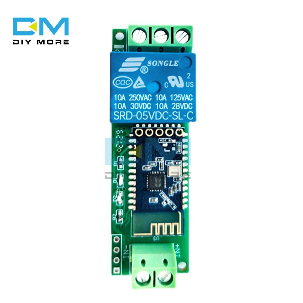 diymore Bảng Mạch Rơ-le Bluetooth 1 Kênh 5V/12V Cho IoT Mô Đun Rơ-le Bluetooth Một Kênh Điều Khiển Ứng Dụng Điện Thoại Gia Đình Thông Minh