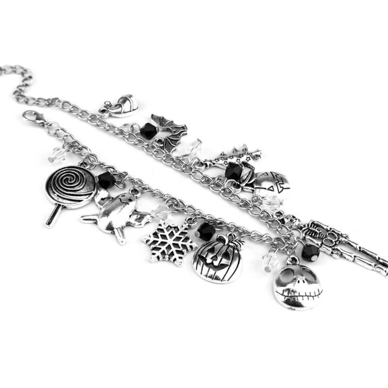 Horror Movie Charm Bracelet Nightmare Before Christmas Bangle Jewelry Chucky Halloween