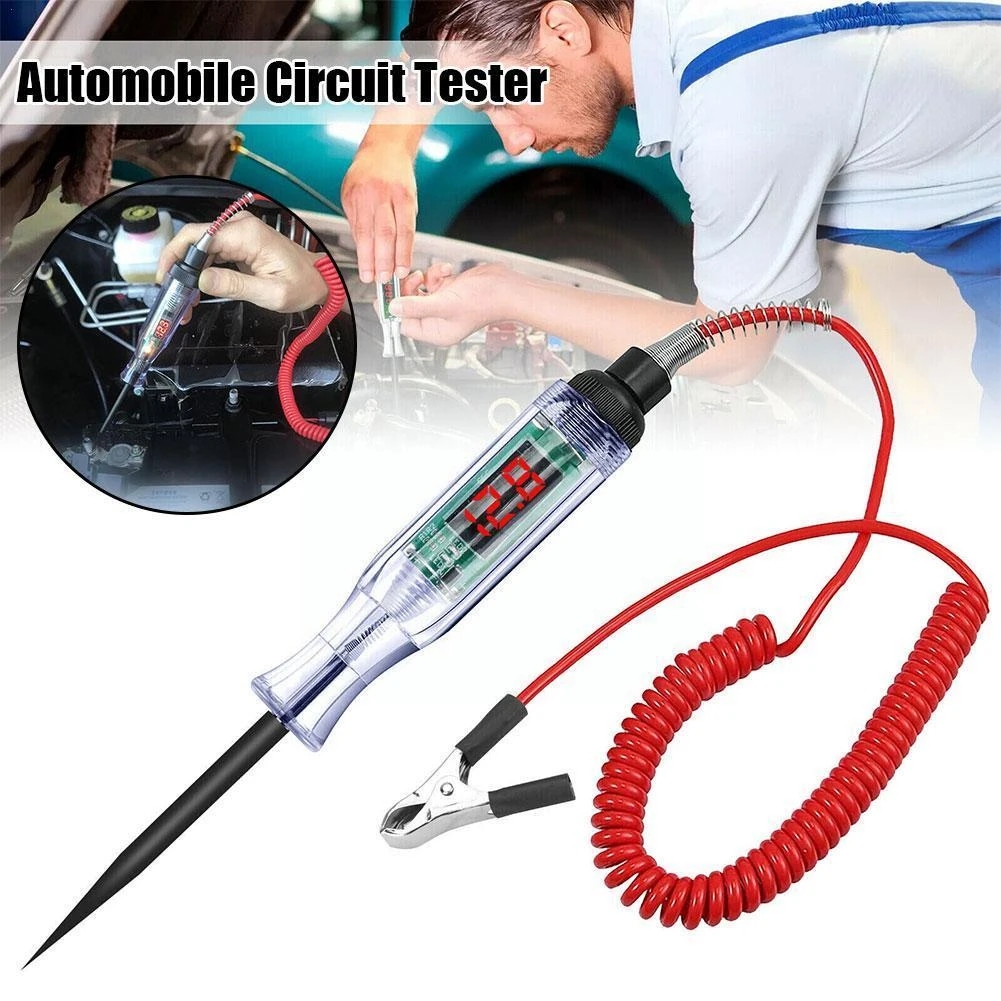 High Quality Auto Circuit Tester Truck Voltage Tester Circuit DC 6V 12V 24V Auto Circuit Tester Auto Diagnostic Probe Test Pen