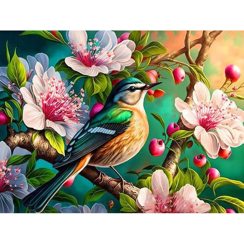 RUOPOTY Modern Painting By Number For Adults With Frame Birds Animals Wall Art Picture By Numbers Handpainted For Diy Gift