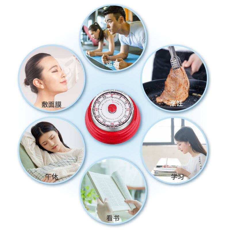 KIZ336 Kitchen timer reminder mechanical timer students do problems time management alarm clock home electronic countdown