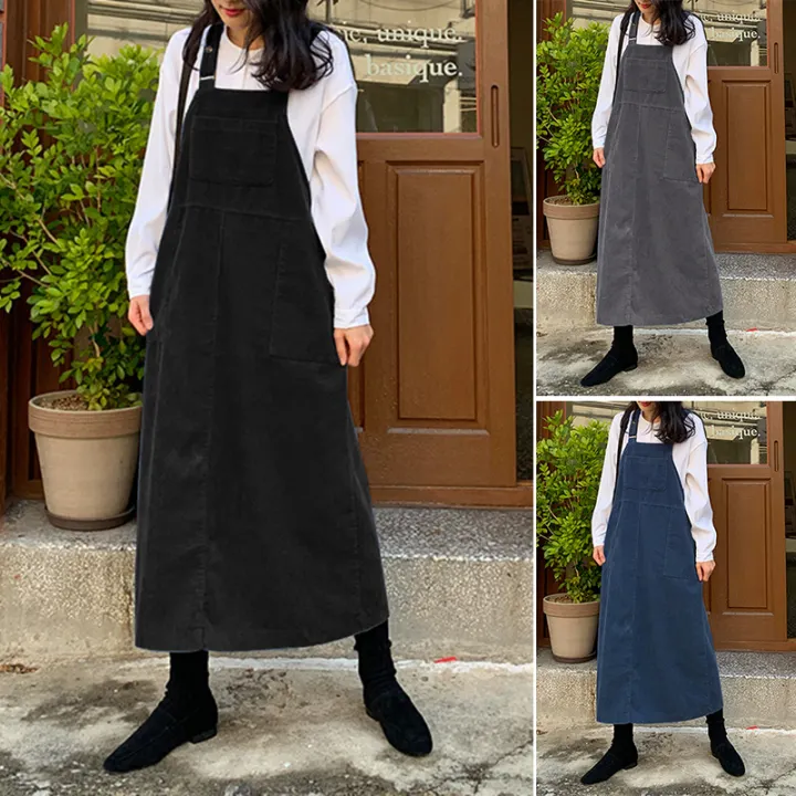 dungaree skirt dress for womens