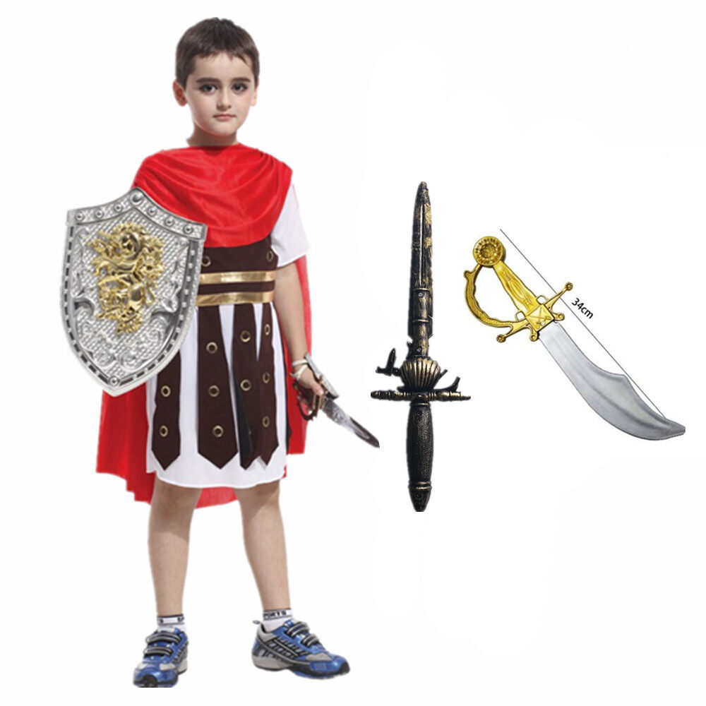 Kids Boys Soldier Royal Warrior Knight Cosplay Costumes Carnival Halloween Party Medieval Roman Fancy Dress Lazada