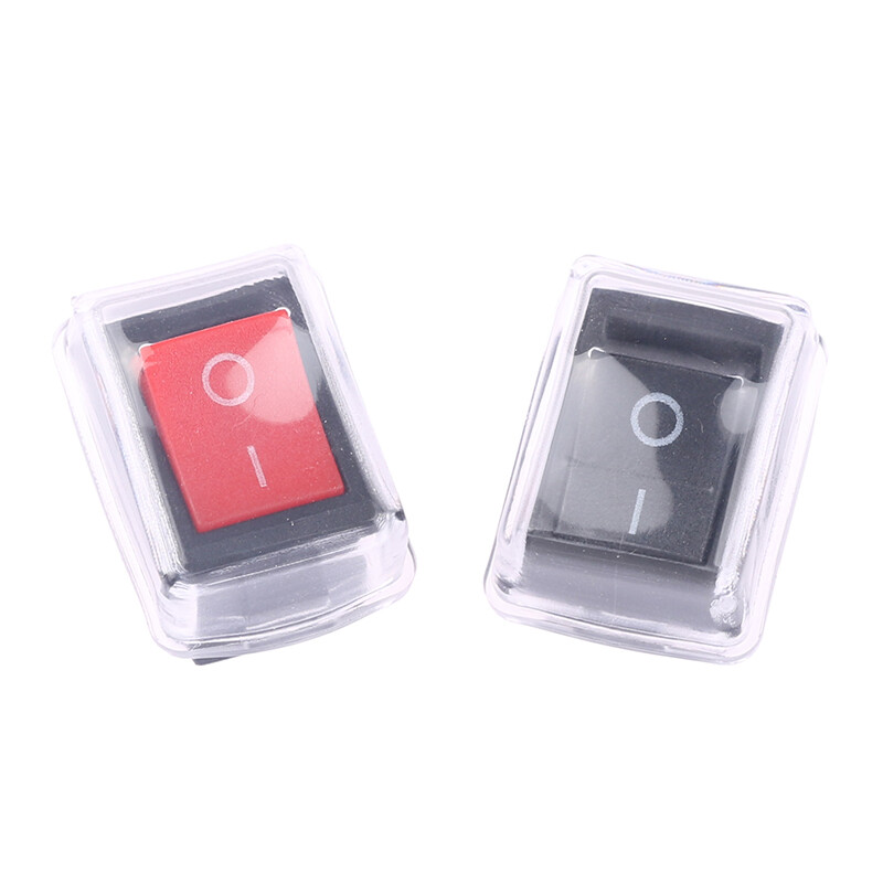 Amazing Boxe 5Pcs Push Button Mini Switch 2Pin On/Off Rocker Switch with waterproof cover