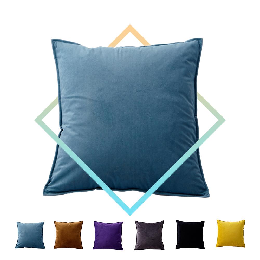 Sarung Kusyen 45x45cm Plain Velvet Cushion Cover Square Pillowcase For Living Room Red Green Grey Yellow Velvet Pillowcase