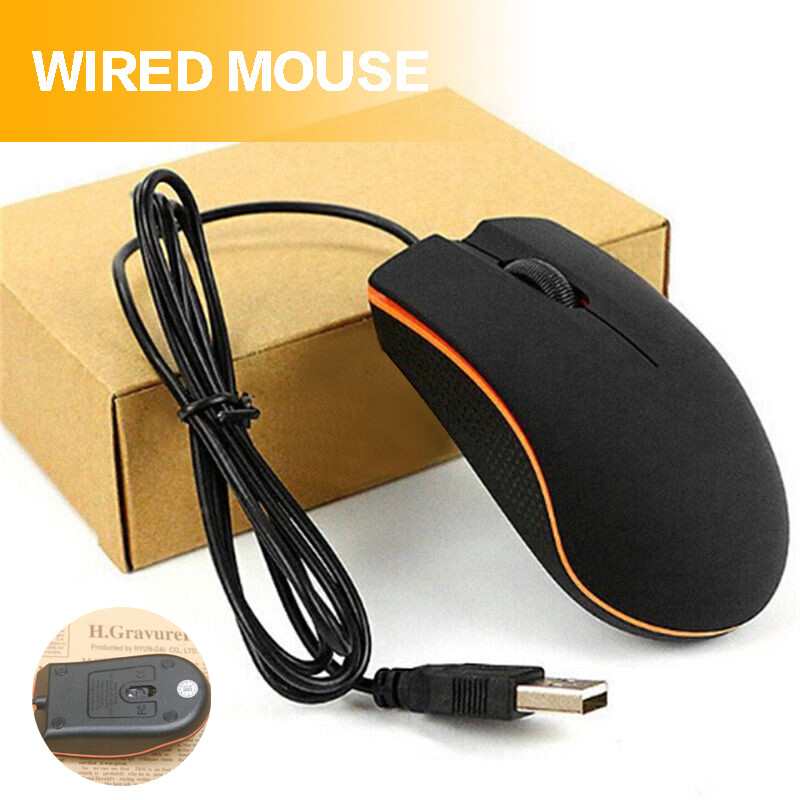 BOKALI 1 Chiếc Chuột Quang Chơi Game Có Dây LED Chuột Với Cáp USB Cho PC Máy Tính Xách Tay