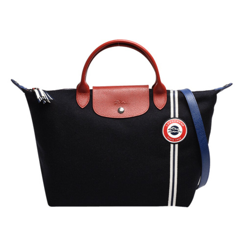 100% Authentic Longchamp_Le Pliage_French Commemorative Crossbody bag_ Limidition Dumpling-shaped female bag _1515596642 Woolen tote Bag_Navy