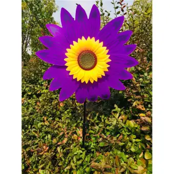 Sunflower Windmill Wind Turbine For Lawn Garden Party Decoration